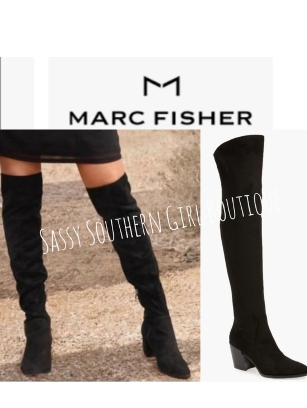 🆕⭐Marc Fisher black Over the knee boots